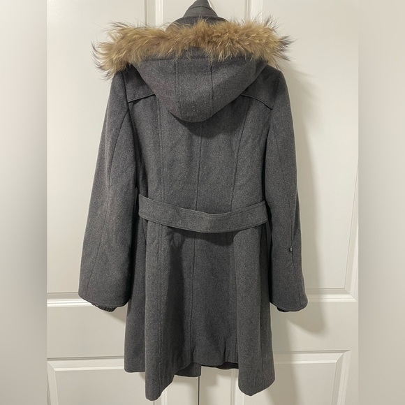 SOIA AND KYO- dark grey wool coat size medium - Picture 2 of 6